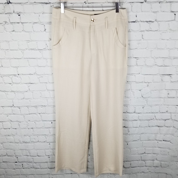 LAVENA | linen blend straight leg casual pants - Picture 2 of 8